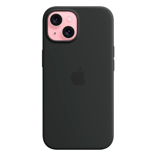 Силиконовый чехол с поддержкой MagSafe Apple Silicone Case для iPhone 15, Black (Черный)