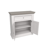 Комод «Форест» 2 двери 1 ящик белый воск/антрацит