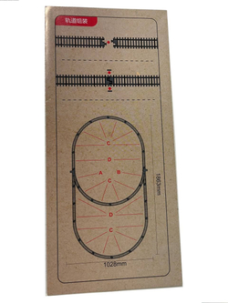 Железная дорога aole 22920 в подарочной коробке , модель паровоза , размер путей 1.86 м на 1.03 м , цвет зеленый , имитация пара
