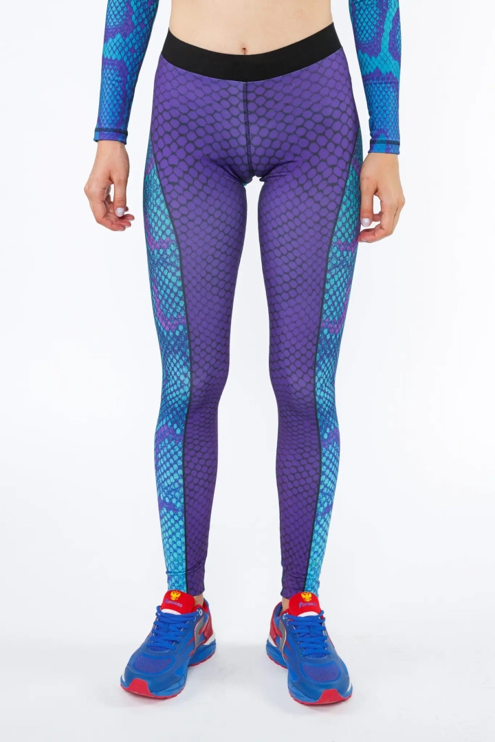 Лосины компрессионные Snake QOZA, фиолетовый, xs-xl