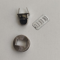 Замок вертушка на винтах Солнышко Серебро