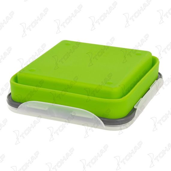 Контейнер силиконовый складной 1000мл с ловилкой (PR-FH052) PR