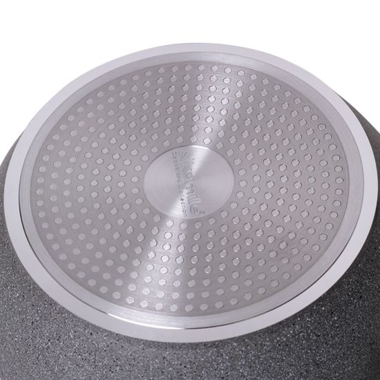 Сотейник 28 см. из алюминия с крышкой Kamille KM-4277GR с мраморным покрытием