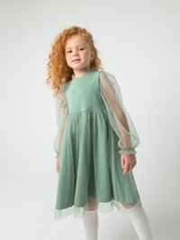 Платье с длинным рукавом и юбкой из фатина "Мелисса"