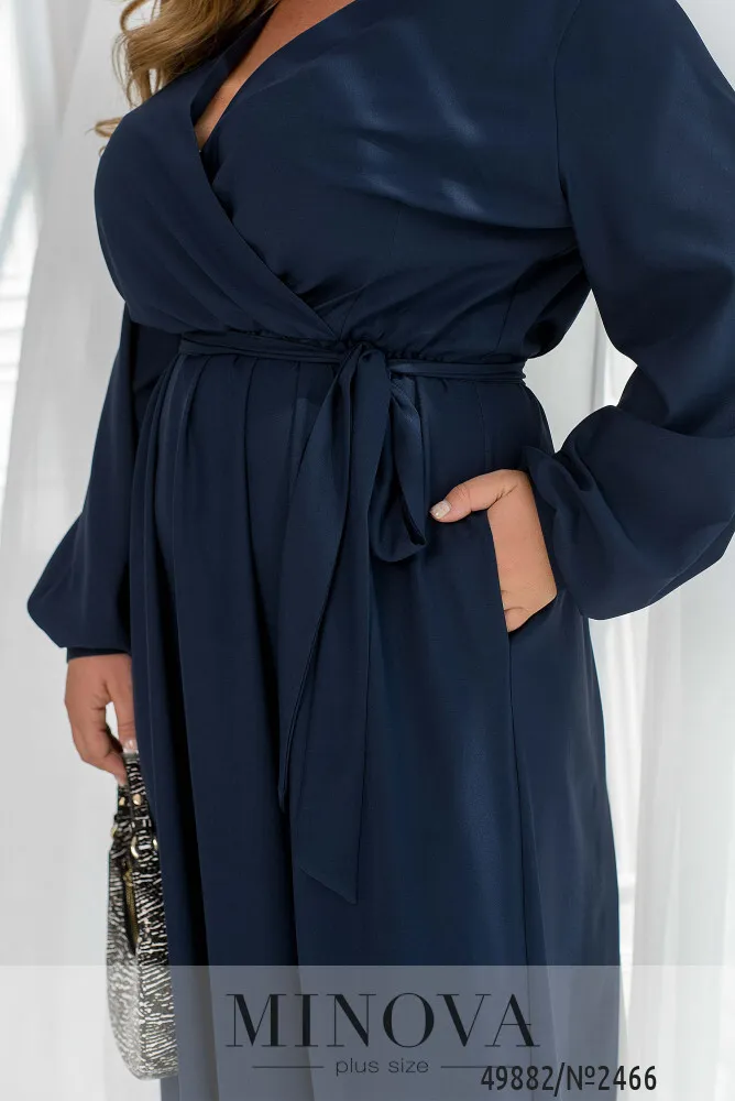 Платье 2466-темно-синий Minova