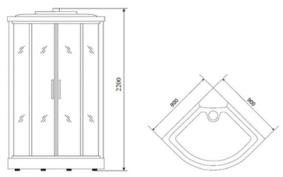 Душевая кабина Timo T-1109