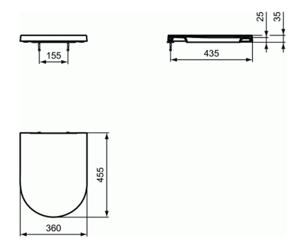 Унитаз подвесной BLEND CURVE AquaBlade® Ideal Standart + сиденье