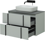 Тумба с раковиной Allen Brau Reality 1.32005.PWM 80 рapyrus white matt