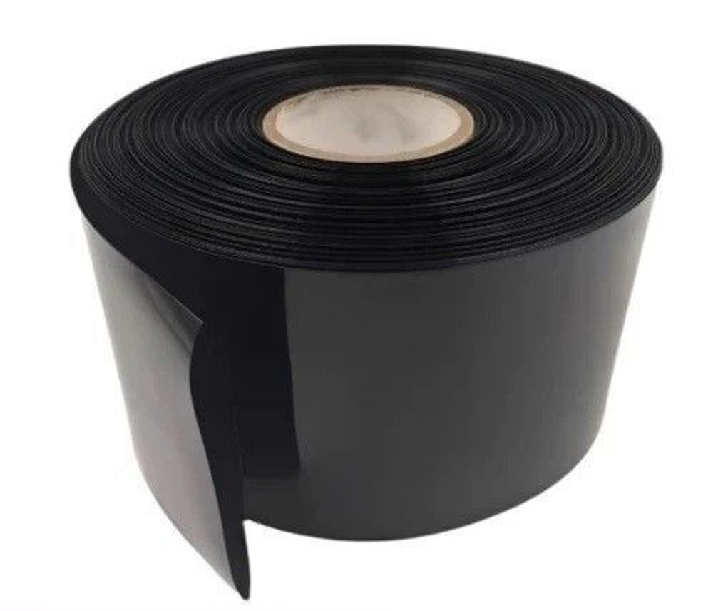 Термоусадочная трубка черная ширина 120мм D76mm (1 метр) на метраж