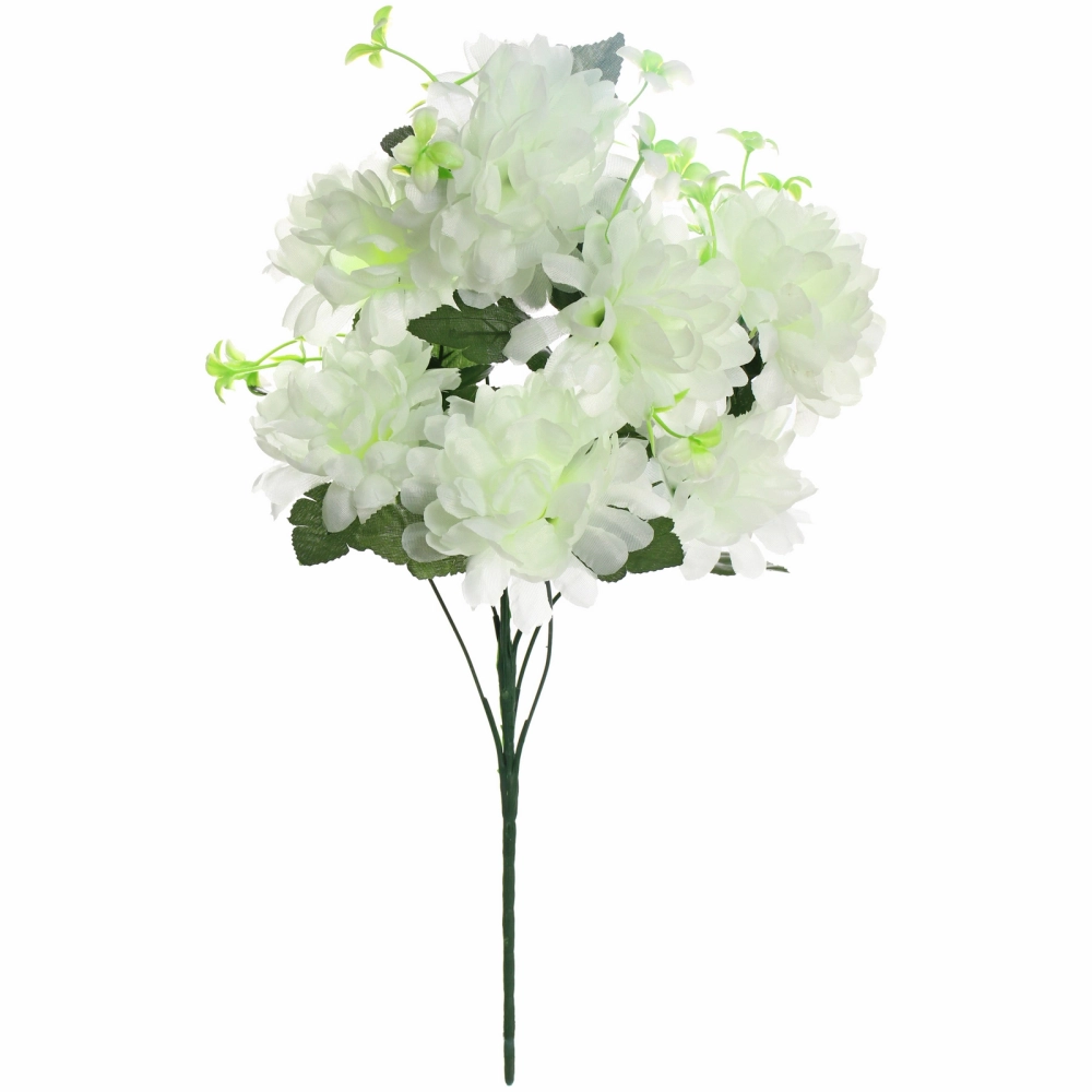 Искусственные цветы «Цветочная мелодия» Хризантемы 49см 7 цветков белые