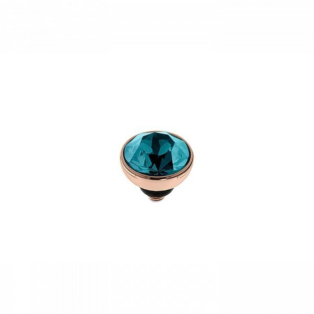 Шарм Qudo Bottone Blue Zircon 8 мм 680114 BL/RG