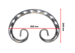 Кованый элемент "Вензель" с декоративной фактурой 350х240 мм.