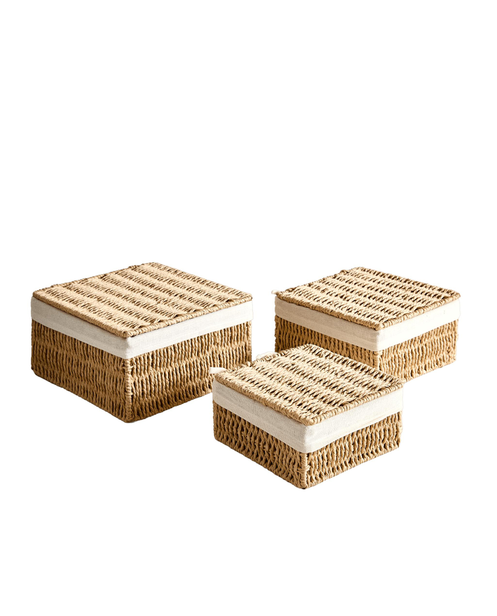 Zara Home Корзина из плетёной бумаги, цвет бежевый, 17 см