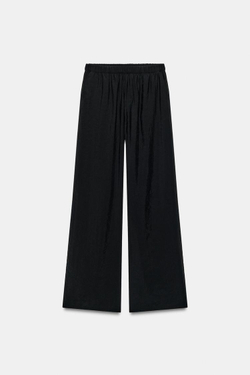 ZARA ЛЕГКИЕ БРЮКИ В ПОЛОСКУ, ЧЕРНЫЙ
