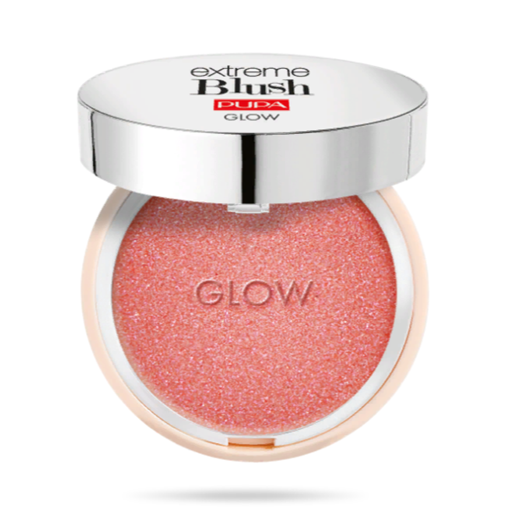 Pupa Румяна Extreme Blush Glow, компактные, с эффектом мерцания, тон №100,Экзотичный розовый