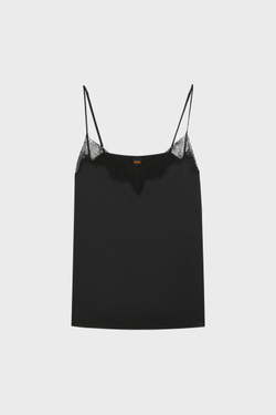 Satin camisole with lace details