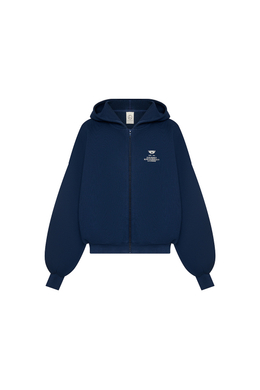 Толстовка на молнии с принтом Тёмно-синий