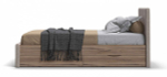Кровать ЛОФТ Мини 90*200 Орех парона, MONOLIT Латте