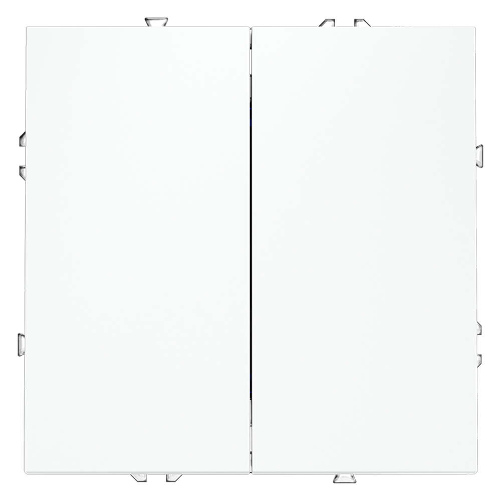 Выключатель встраиваемый VOLTUM S70 двухклавишный 10А, (белый матовый)