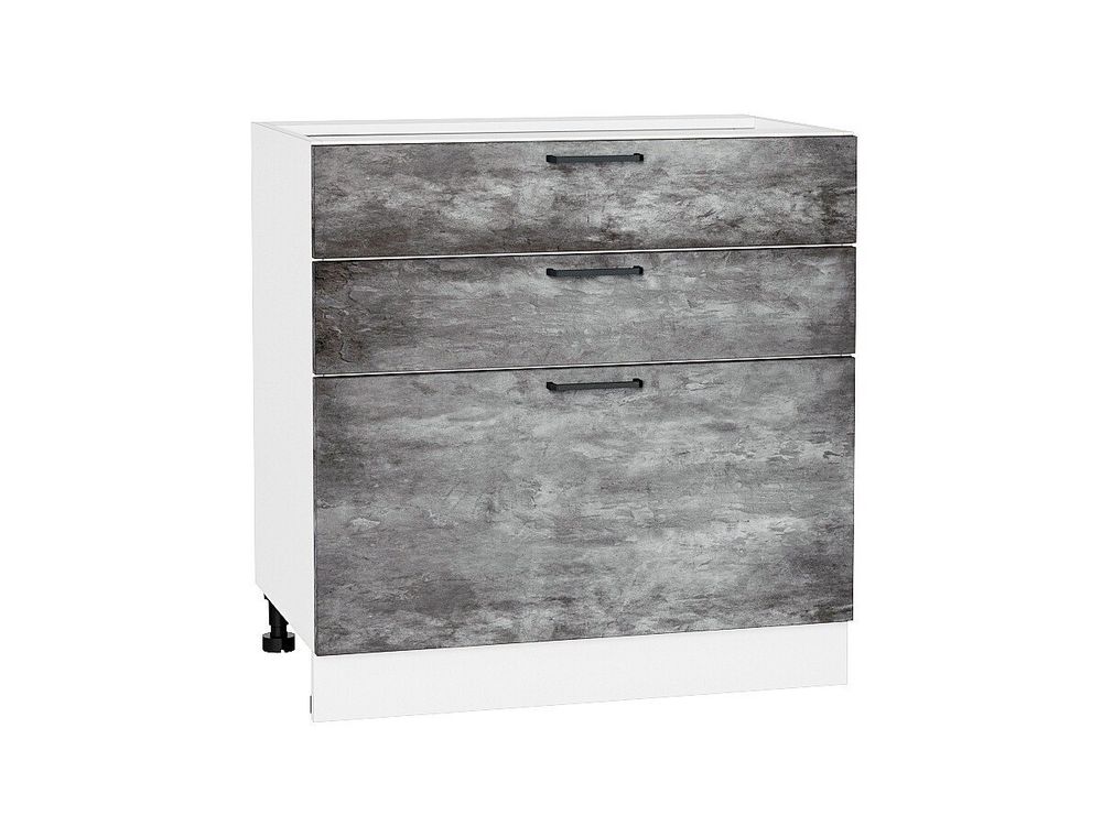 Шкаф нижний с 3-мя ящиками Флэт
