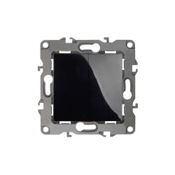 12-1004-06 ЭРА Выключатель двойной, 10АХ-250В, IP20, без м.лапок, Эра12, чёрный | Эра 12 Черный