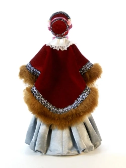 Кукла коллекционная Дама в бархатном салопе 19 века