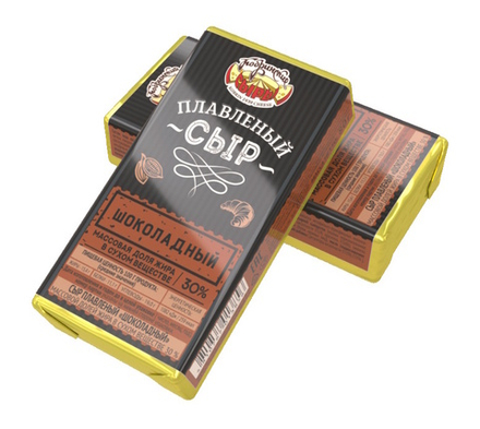 Сыр плавленый "Шоколадный" 80г. Кобрин
