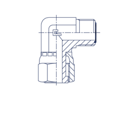Соединение PN90 ORFS 1 (обжатая гайка)
