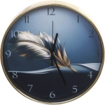 Часы настенные «HOME STYLE» 30см Темное перо, золотистый корпус