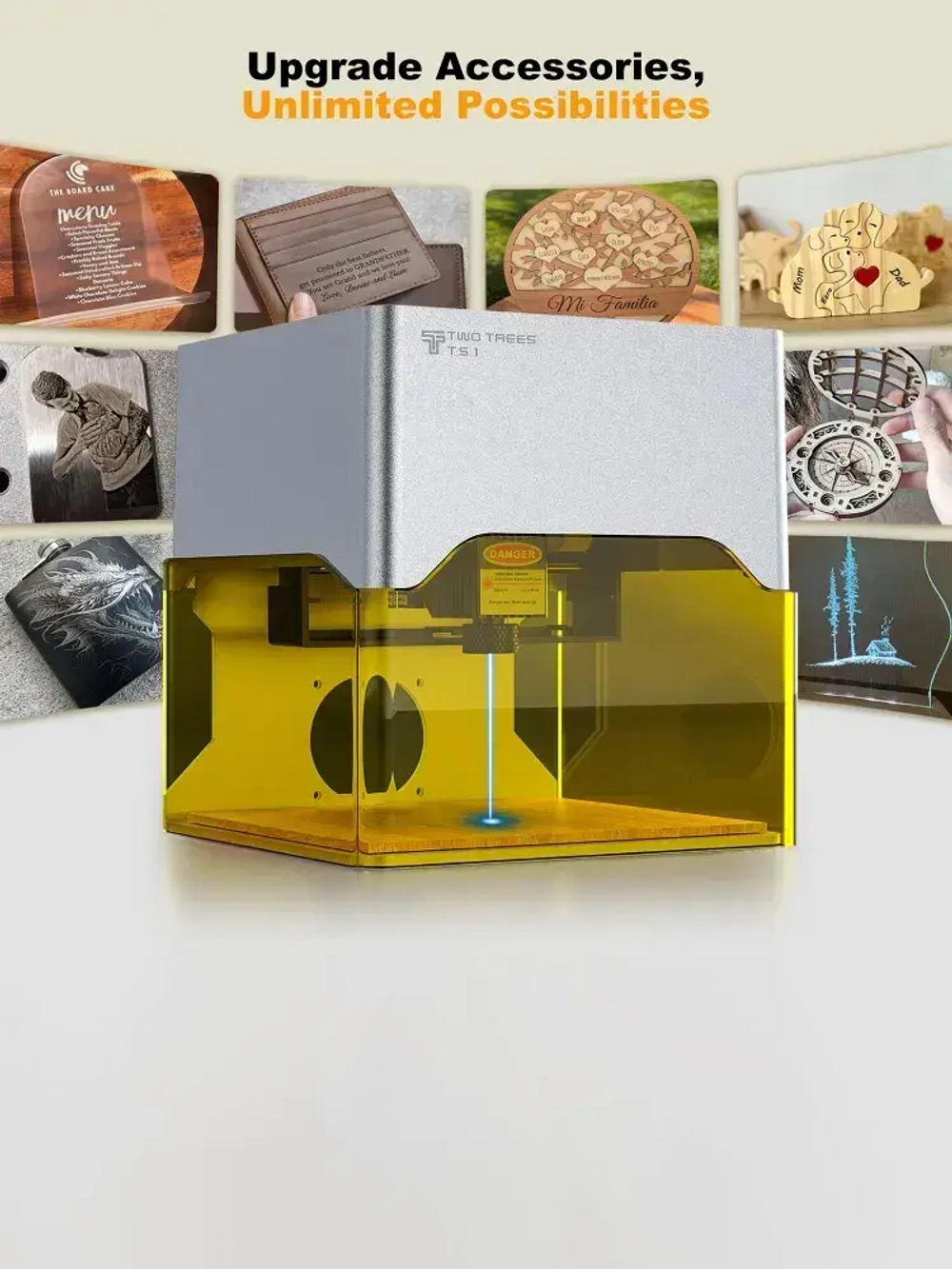Twotrees TS1 Портативный мини-лазерный гравер CNC Bluetooth станок DIY для нанесения логотипов