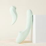 Мятный вибратор-кролик из 2 частей Fatima - 19 см. (Цвет: мятный)