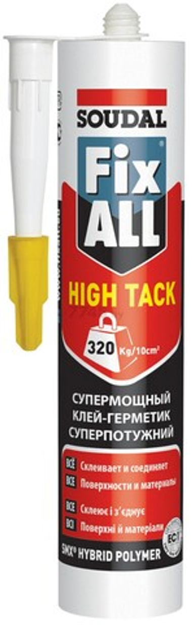 Клей-герметик гибрид."Soudal" Fix All High Tack белый 290 мл