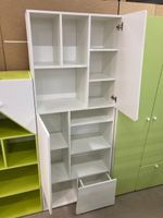 Стеллаж Диагональ МДФ софт белый/белый софт