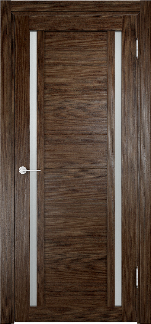 Межкомнатная дверь Берлин 06 ДО / Цвет Дуб табак / Остекление "Сатинато" / Двери Верда