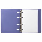 Тетрадь на кольцах А5 (180х220 мм), 120 л., под фактурную кожу, BRAUBERG "Joy", фиолетовый/светло-фиолетовый, 129989