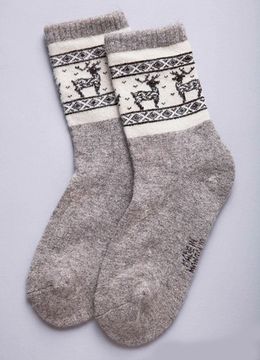 Носки из 100% монгольской шерсти Серые