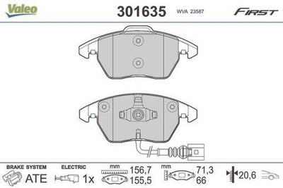 VALEO - 301635-VAL - Brake Pad Set, disc brake