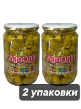 Оливки зеленые AgaOglu на гриле 670 г x 2 шт