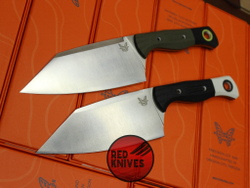 Нож Benchmade Station Knife - зеленая рукоять, клинок сатин