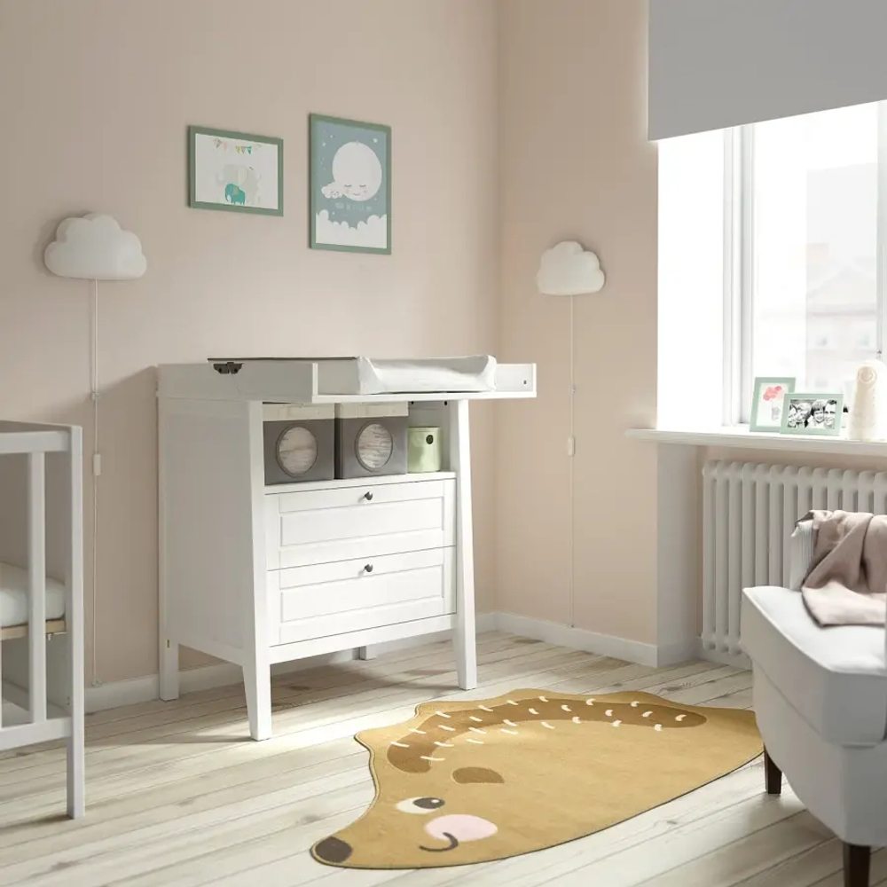 Комод с пеленальным столиком - IKEA SUNDVIK /СУНДВИК ИКЕА, белый, 108x78см