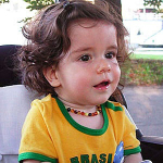 Янтарные детские бусы Леснушки