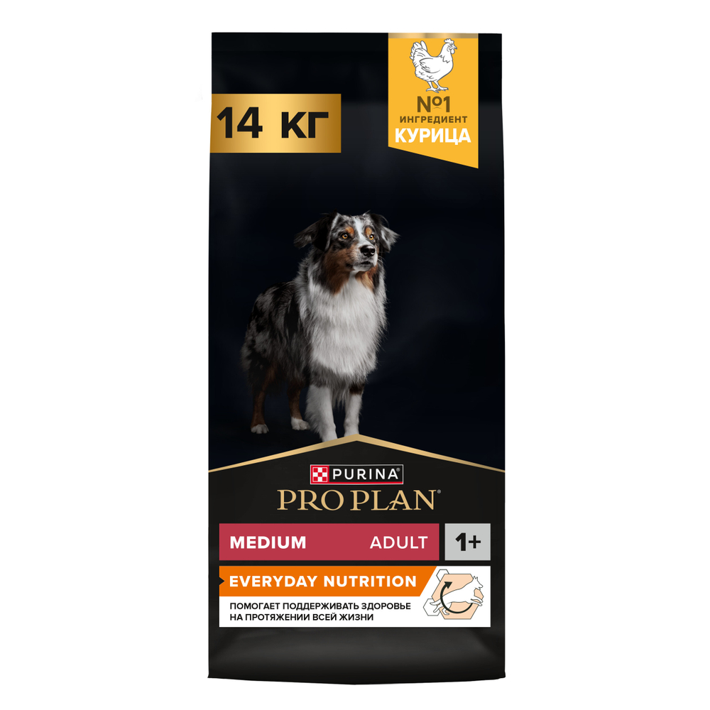 Сухой корм PRO PLAN EVERYDAY NUTRITION для взрослых собак средних пород курица 14 кг