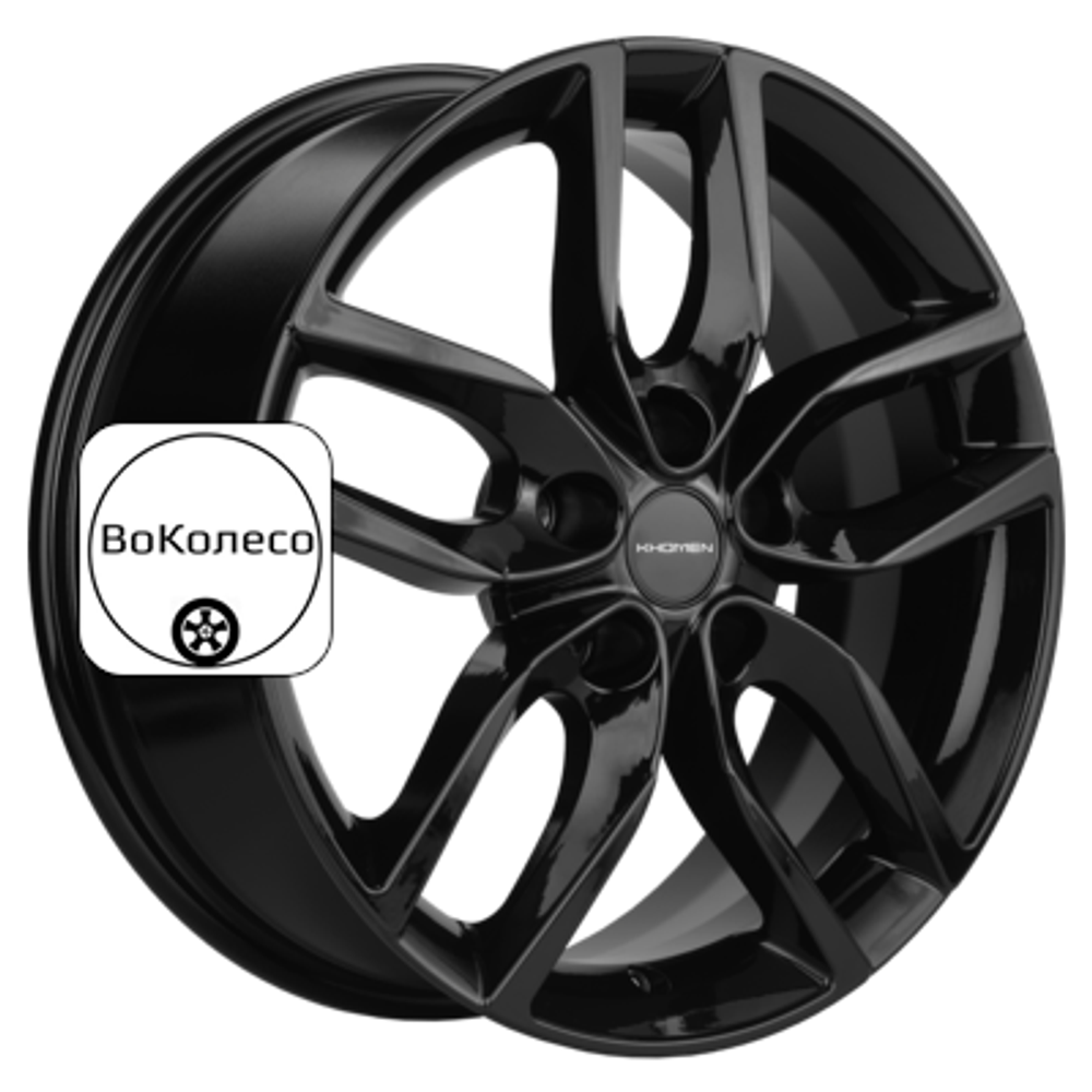 6,5x17/5x112 ET38 D57,1 KHW1708 (Kodiaq/Tiguan) Black Khomen Wheels