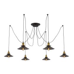 Citilux Эдисон CL451061 Люстра паук Венге Бронза