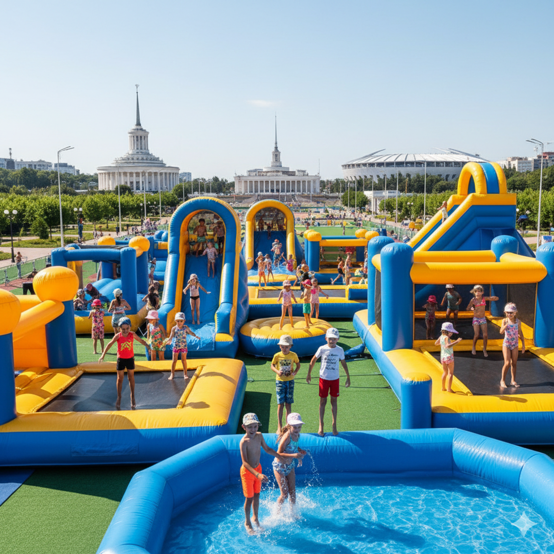 Надувной батут купить в Сочи недорого от производителя БатутМастер 🎪