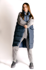 Синяя удлиненная жилетка Nadya