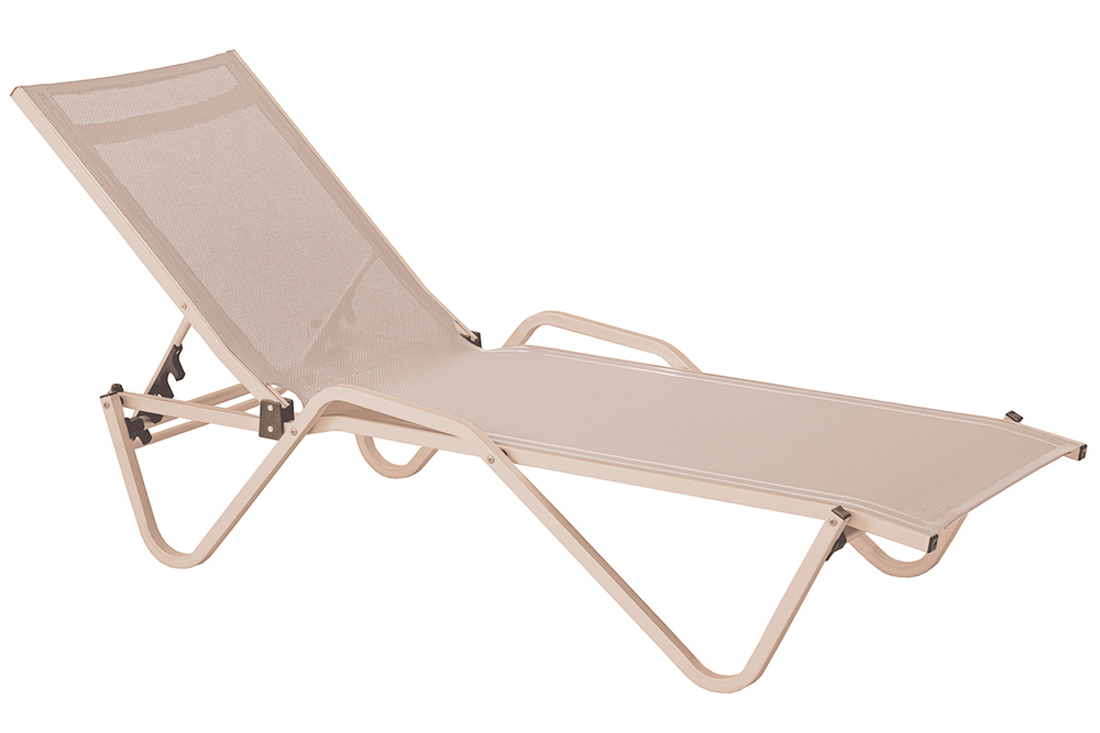 Шезлонг металлический Biotza, тортора