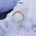 Кликер Bloom Crystal PVD Yellow 1.2мм