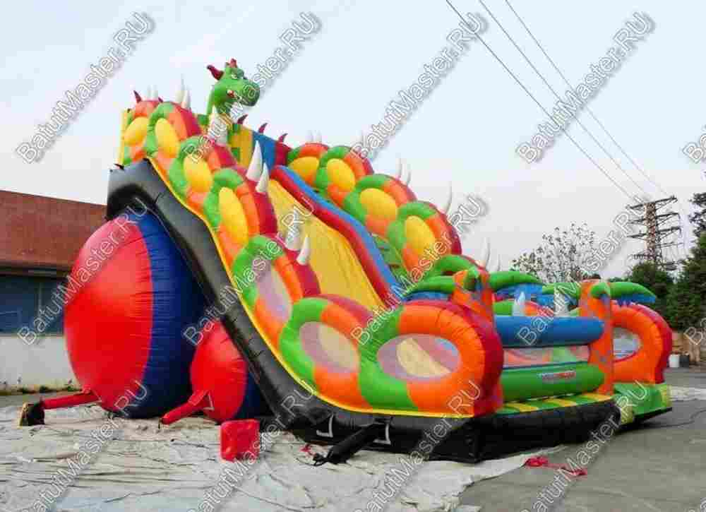 Батут-горка "Дракон 2", 15*7*9 м