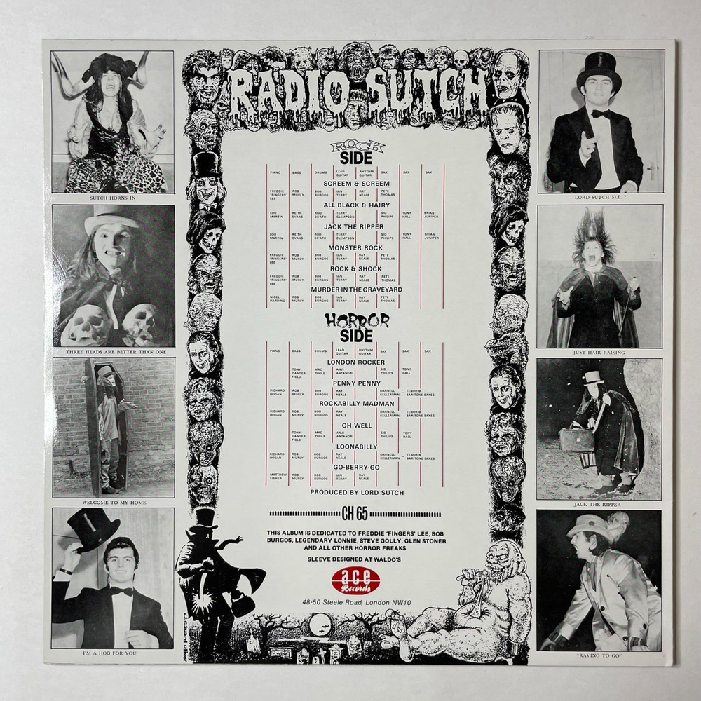 Винтажная виниловая пластинка LP Screaming Lord Sutch Rock and Horror (UK 1984)